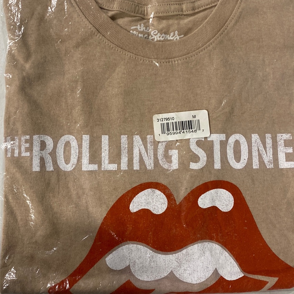NWT Rolling Stones beige T-shirt